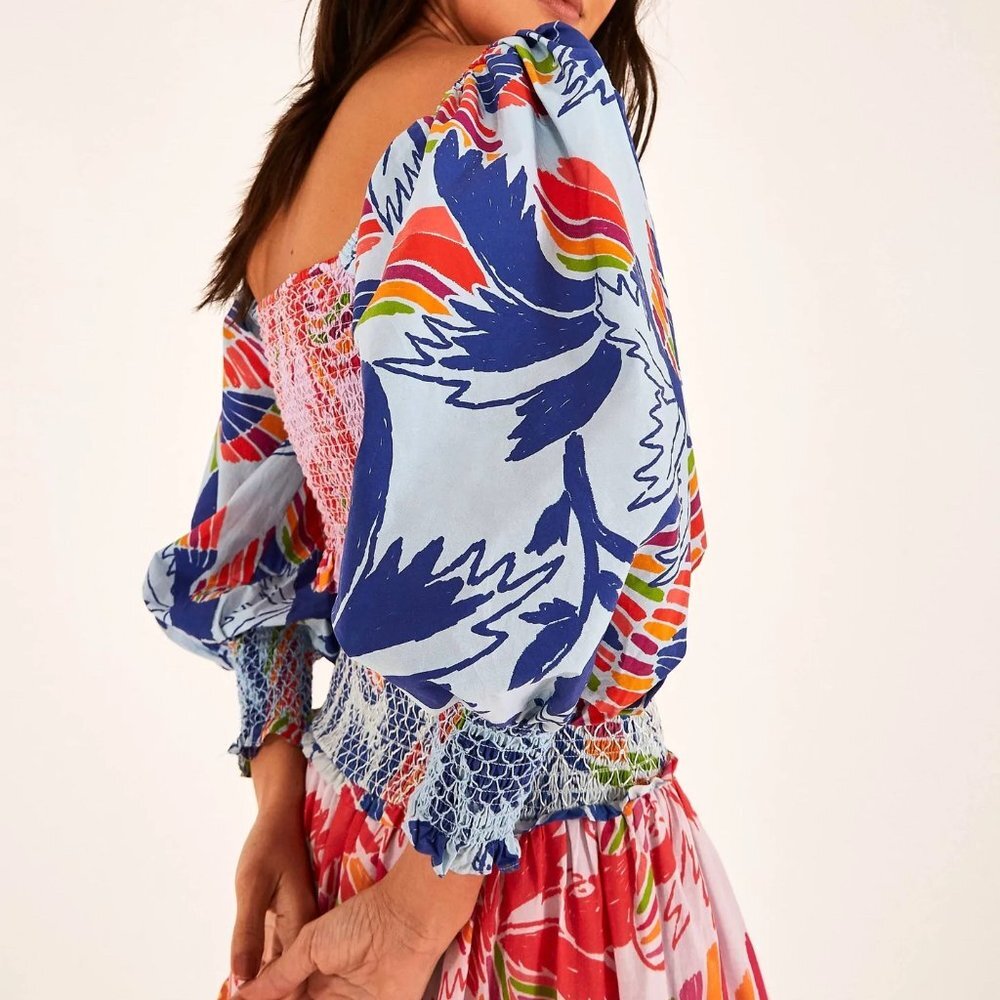 FARM Rio Mixed Color Birds Crop Top - Picture 6 of 14